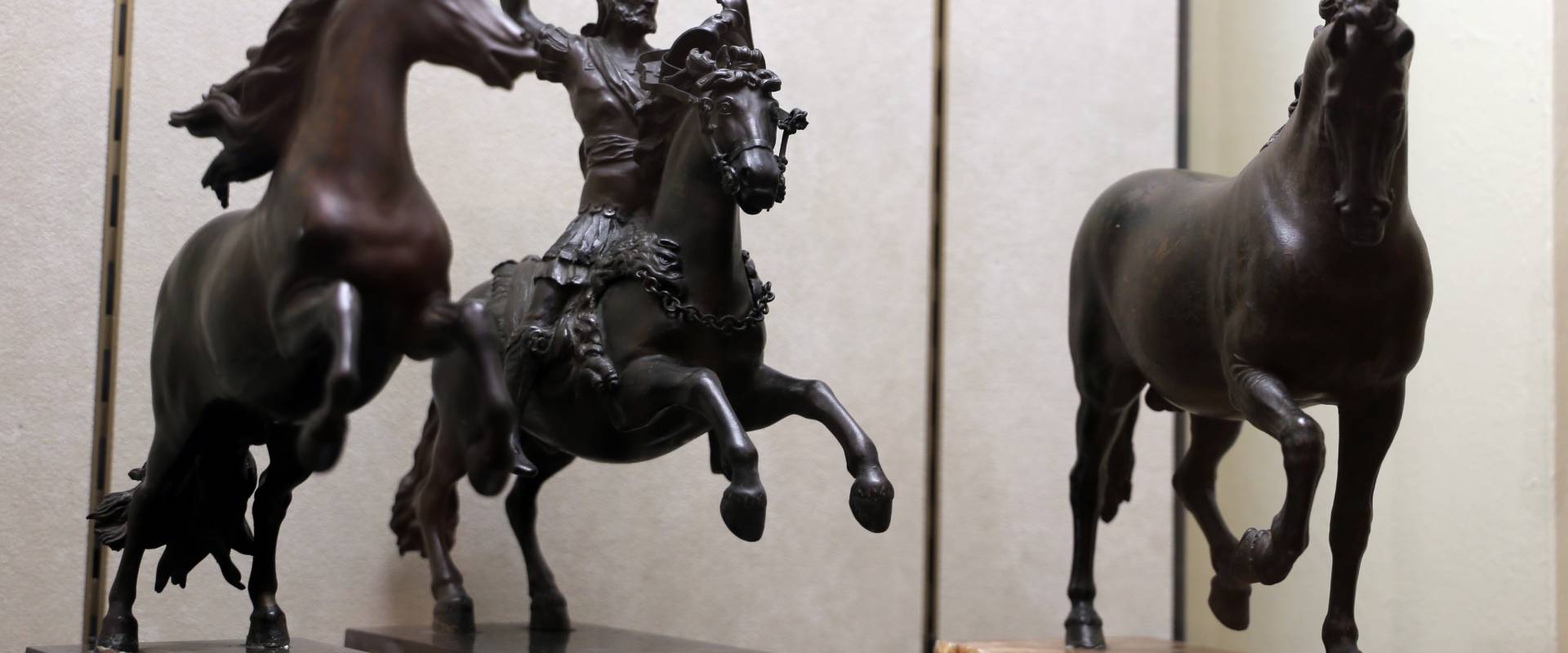 Bottega di pietro tacca, cavallo e guerriero a cavallo, e cavallo ricciuto della bottega del giambologna, 1600-50 ca photo by Sailko
